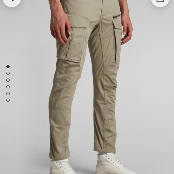 G- Star Men's Rovic Zip 3D Straight Tapered Cargo Pants. Size: 38W 36L. Col:Dune